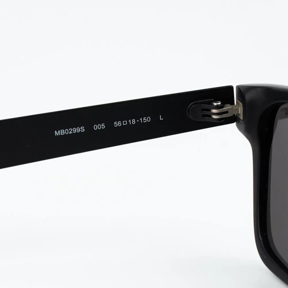Montblanc Men Sunglasses Matte Black Grey Rectangle MB0299S 005 NEW AUTHENTIC